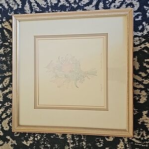 1988 Bouquet Print Signed Brooke Morrison 15.25 by 15.25